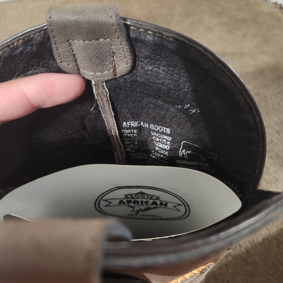 Mexican sunflower leather cowgirl boots size 9.5 womens new botas cuero stitched - Picture 8 of 11